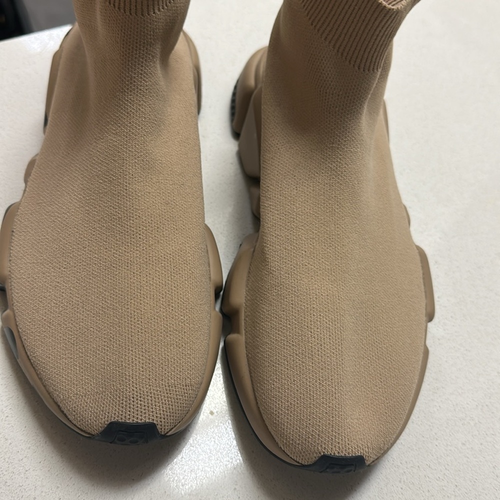 Balenciaga Women's Tan Sock Sneakers - Picture 2 of 5